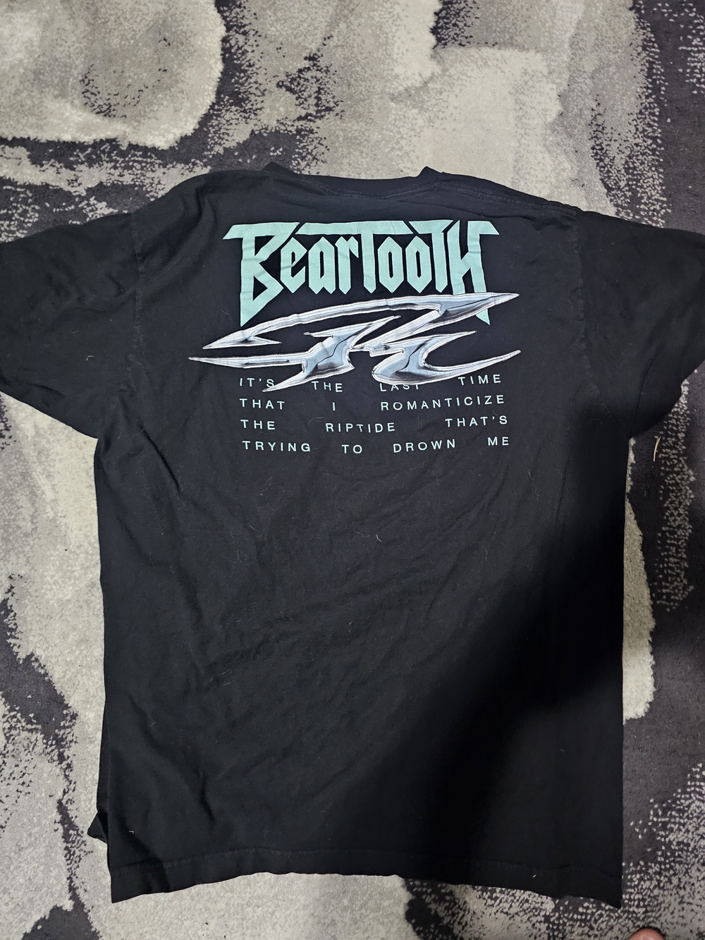 Beartooth Band Tee in Black with Aqua Graphic